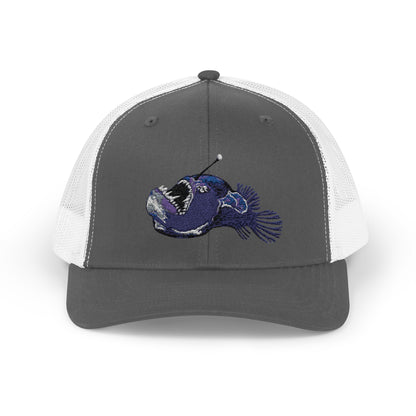 Angler Fish Embroidered Snapback Trucker Cap