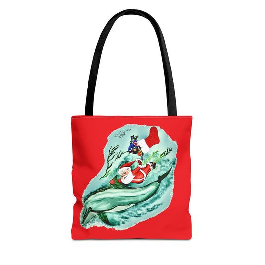 Deep Dive Delivery Santa Clause Tote Bag (AOP)