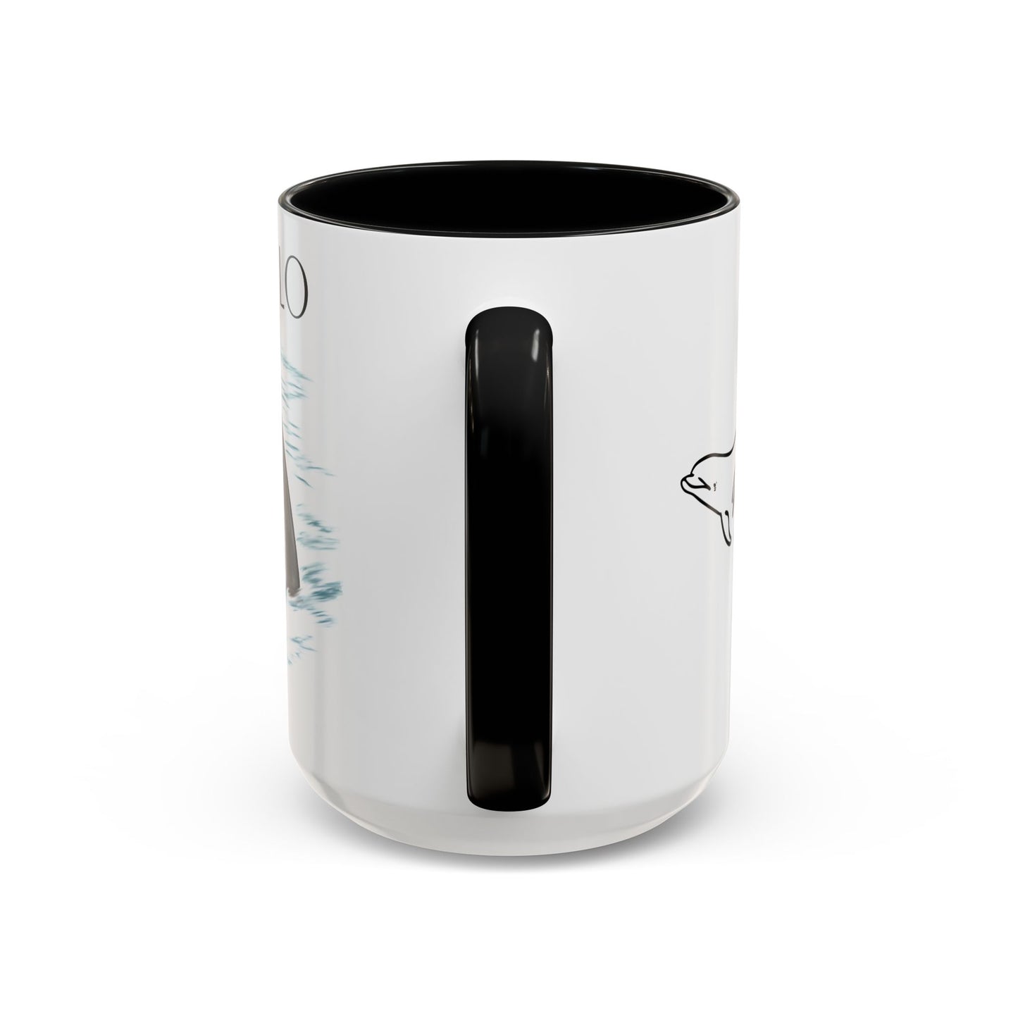 Pacific White Sided Dolphin Elelo Accent Coffee Mug 15oz