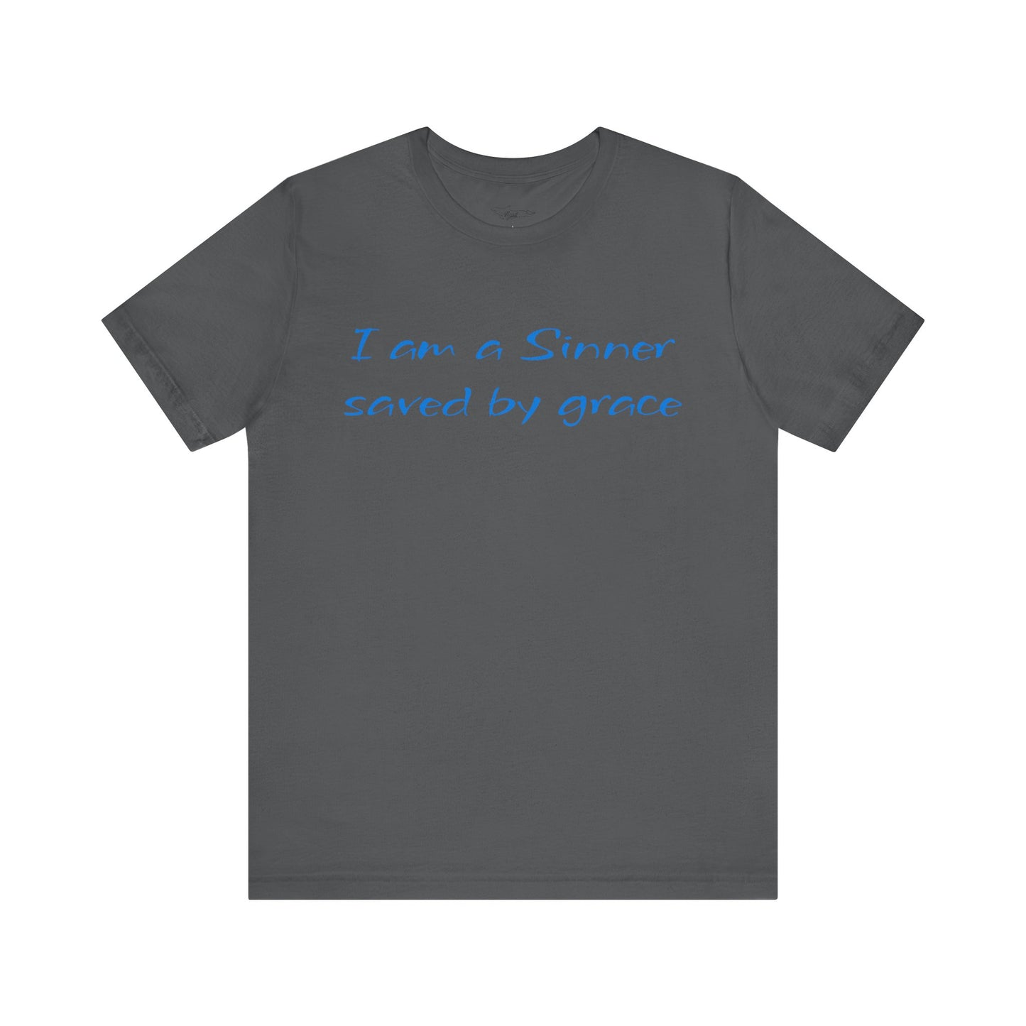 I Am A Sinner Saved By Grace Jersey Short Sleeve Tee