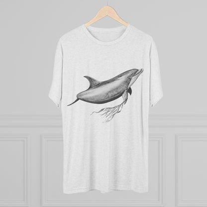 Bottlenose Dolphin Unisex Tri-Blend Crew Tee