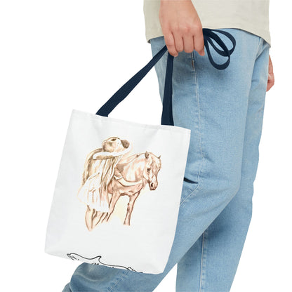 Little Girl and Pony Tote Bag (AOP)