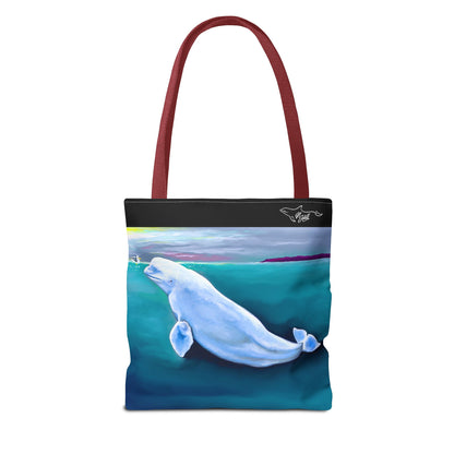 Beluga Whale Hvaldimir Tote Bag by Tracy Hill (AOP)