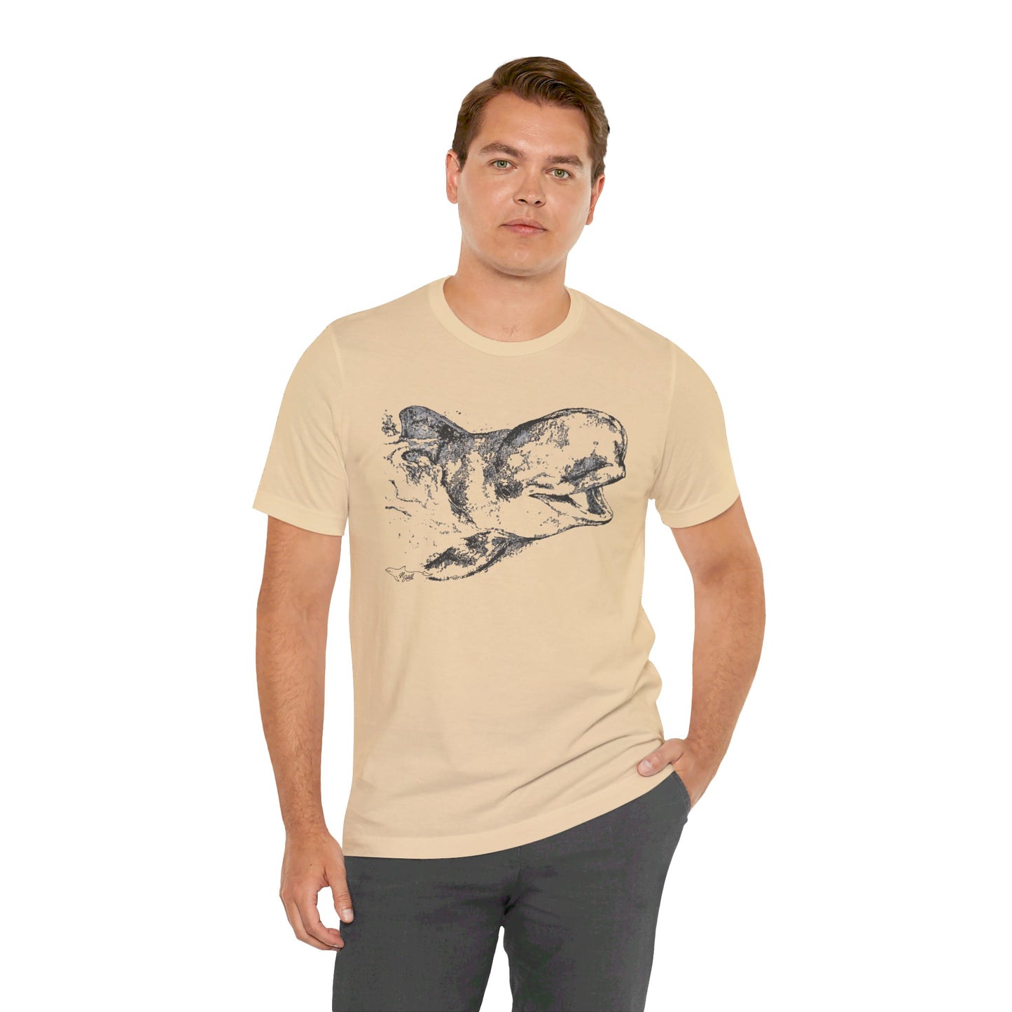 Bubbles Pilot Whale Unisex Jersey Short Sleeve Tee