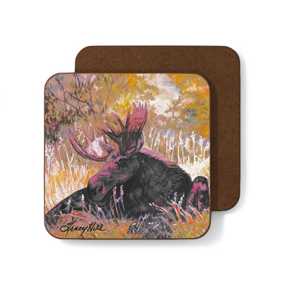 Moose Hardboard Back Coaster