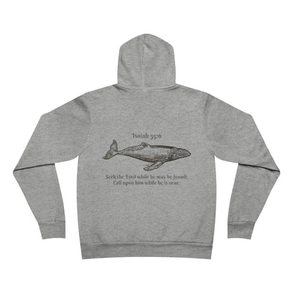 Humpback Whale/Scripture Unisex Sponge Fleece Pullover Hoodie