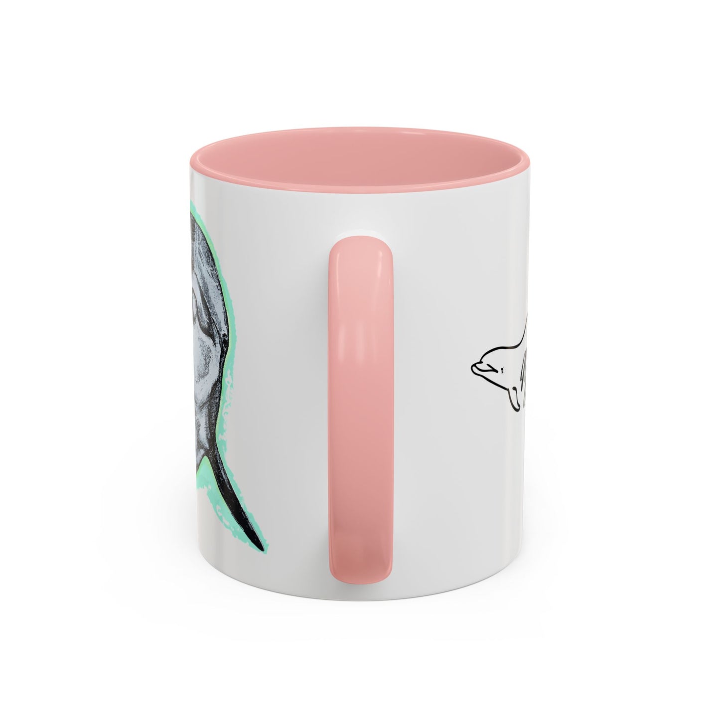 Nosy Dolphin Coffee Mug, 11oz