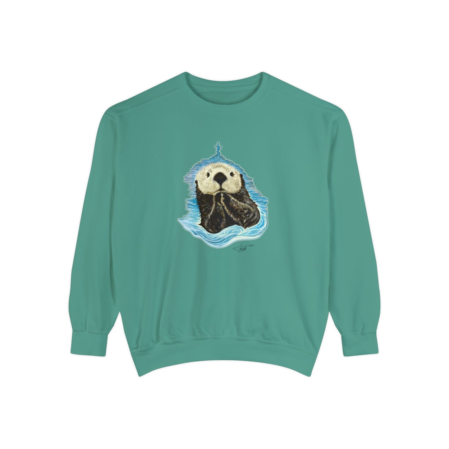 Sea Otter Colored Unisex Garment-Dyed Sweatshirt