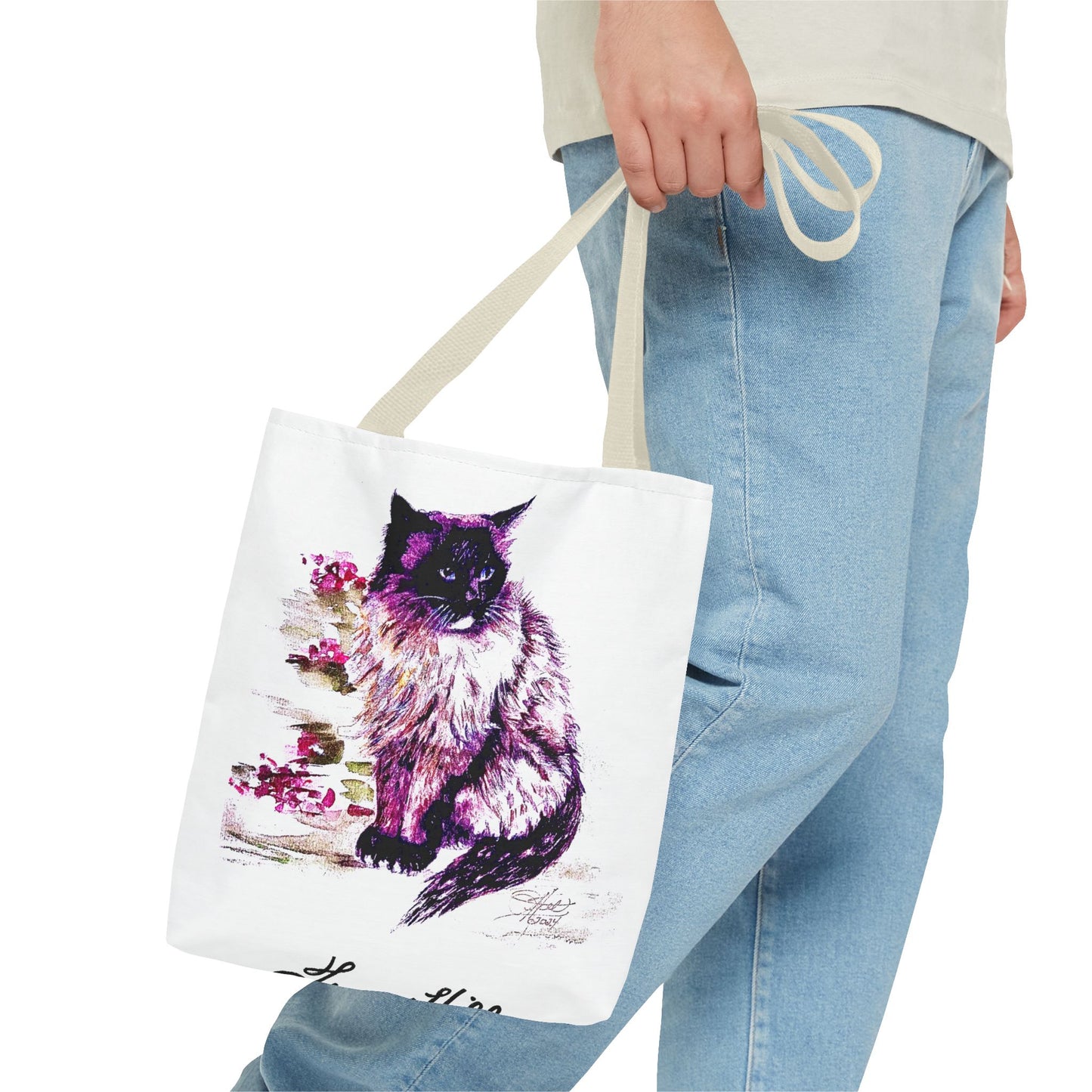 Siamese Cat Tote Bag by Tracy Hill (AOP)