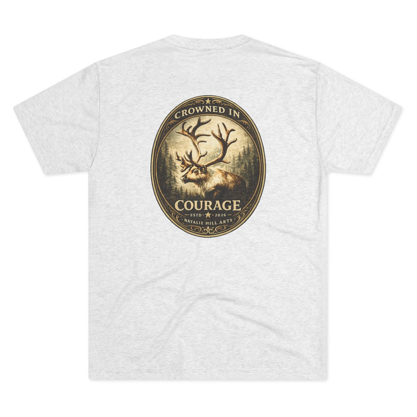 Elk Crowned in Courage Unisex Tri-Blend Crew Tee