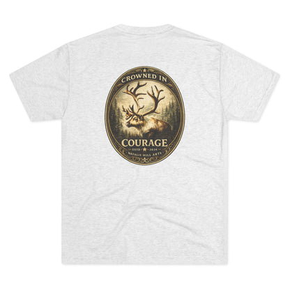 Elk Crowned in Courage Unisex Tri-Blend Crew Tee