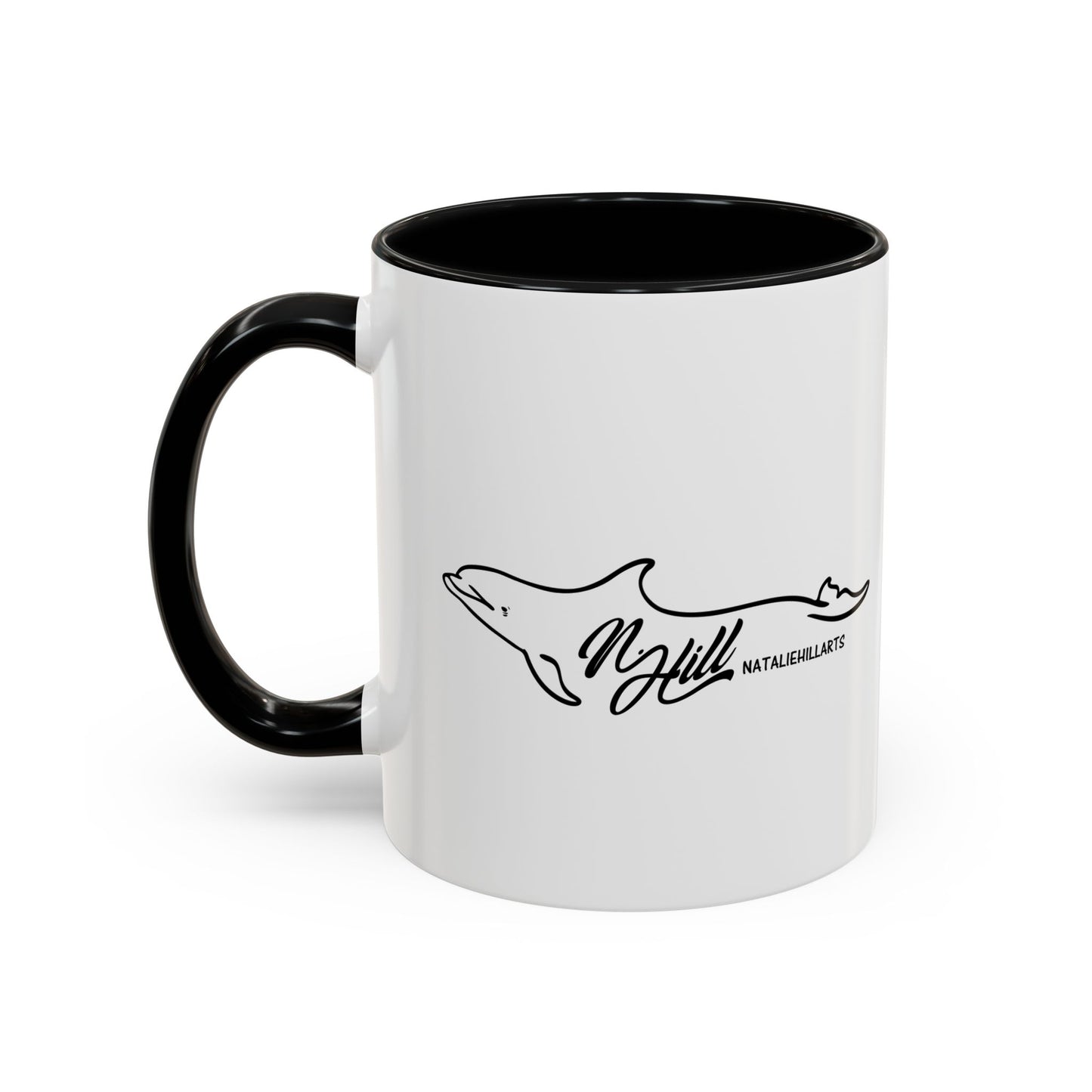 Beluga Whale Blue Hughes Accent Coffee Mug, 11oz