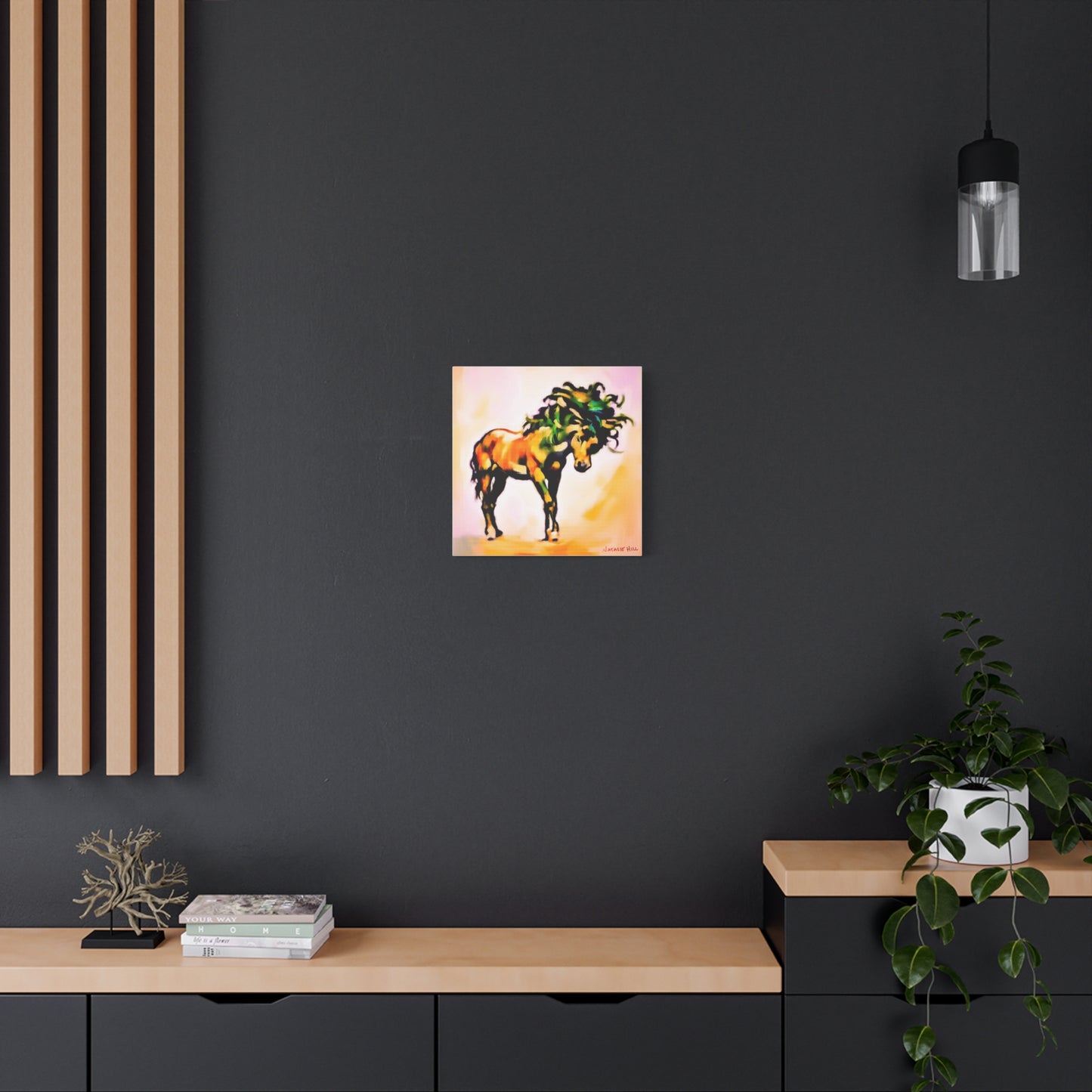 Wild Horse Painting Matte Canvas, Stretched, 1.25"