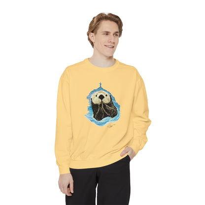 Sea Otter Colored Unisex Garment-Dyed Sweatshirt