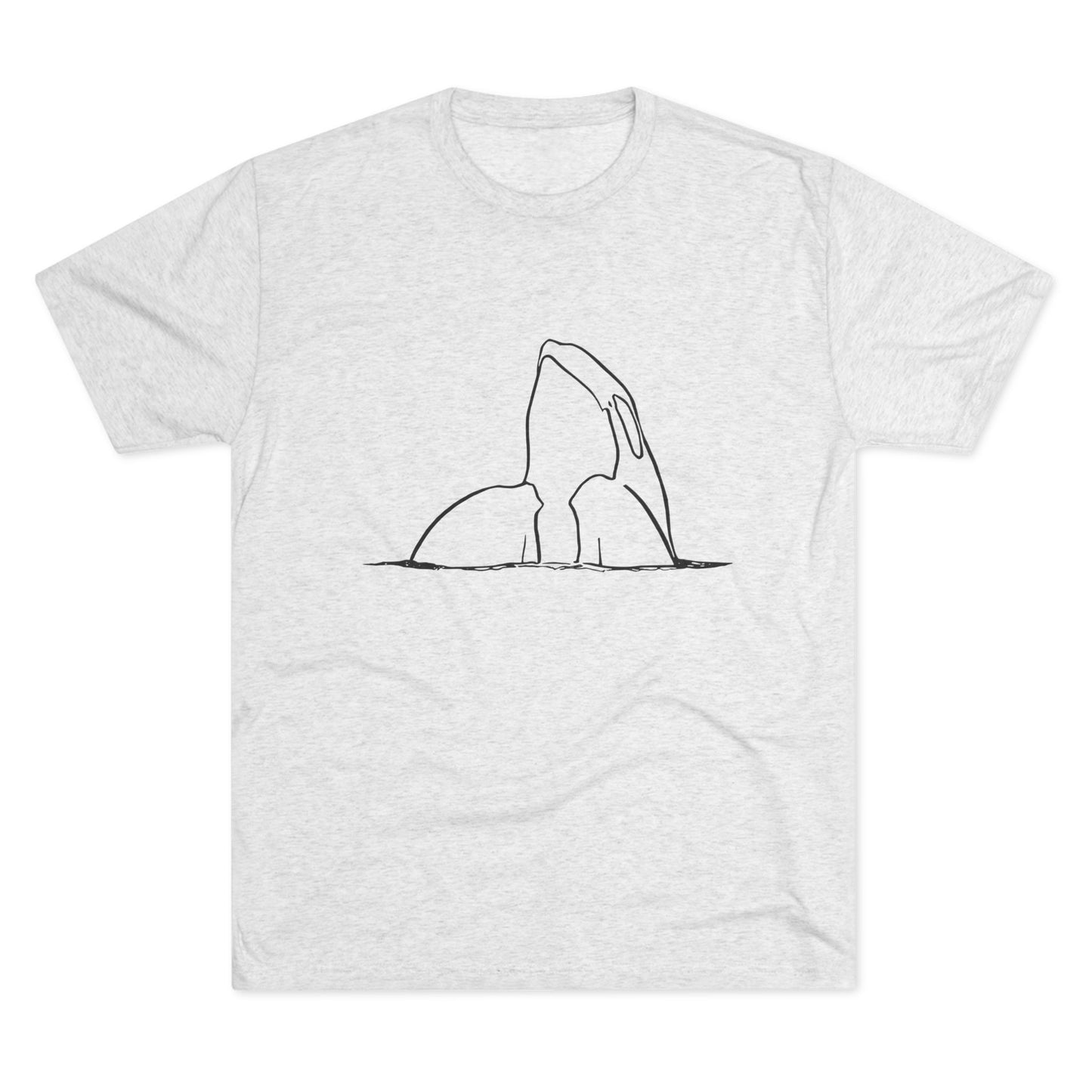 Orca Whale Unisex Tri-Blend Crew Tee