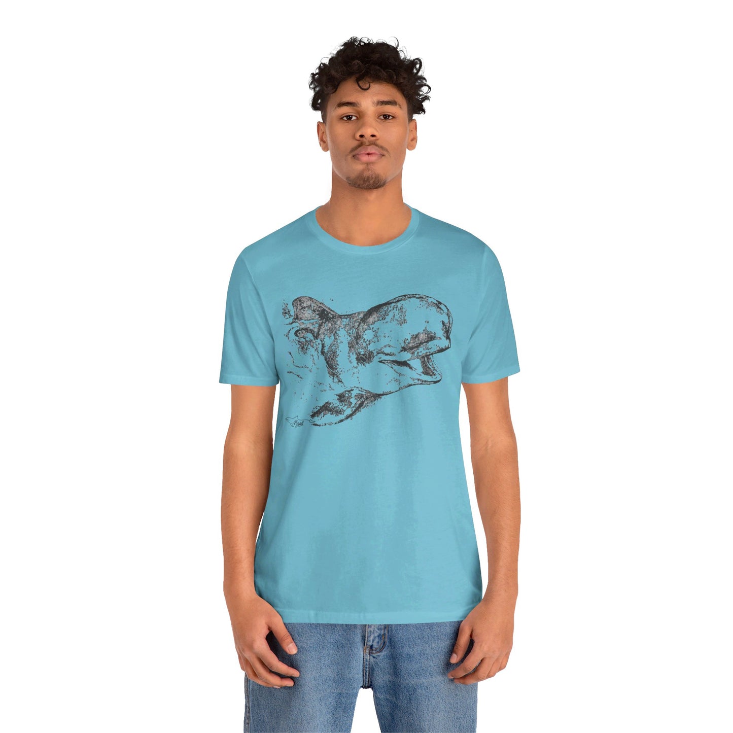 Bubbles Pilot Whale Unisex Jersey Short Sleeve Tee