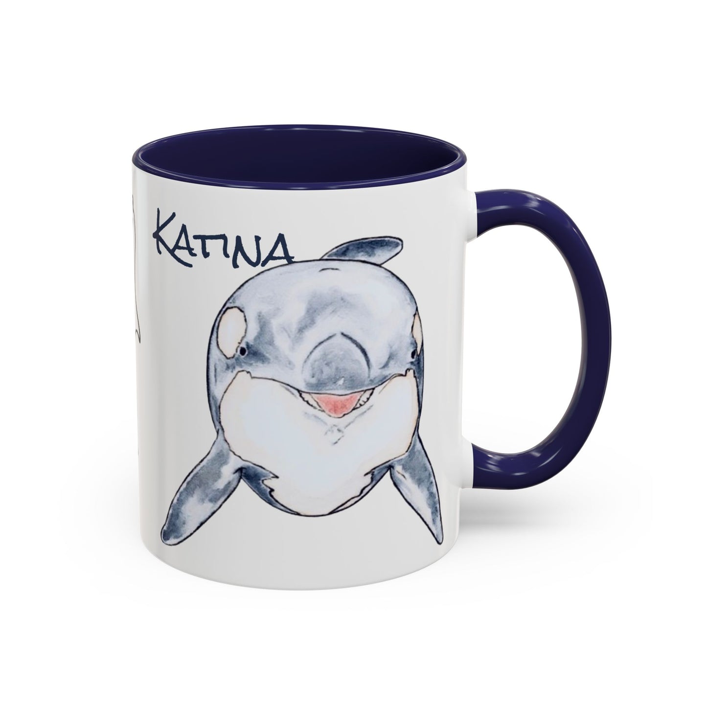 Katina Orca Whale Accent Coffee Mug (11, 15oz)