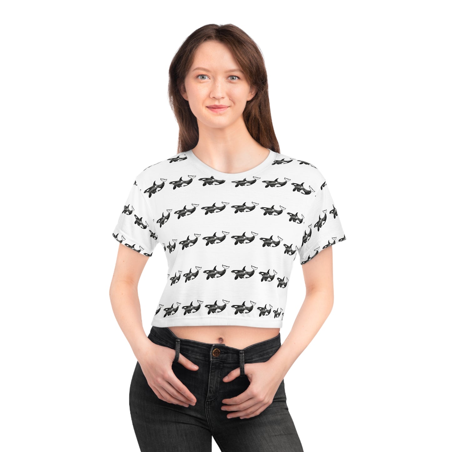 Orca Crop Tee (AOP)