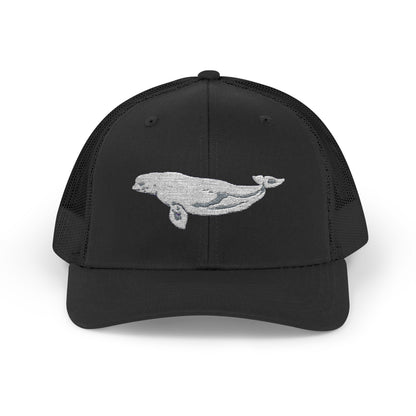 Beluga Embroidered Snapback Trucker Cap