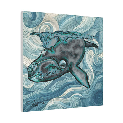 North Atlantic Right Whale Matte Canvas, Stretched, 0.75"