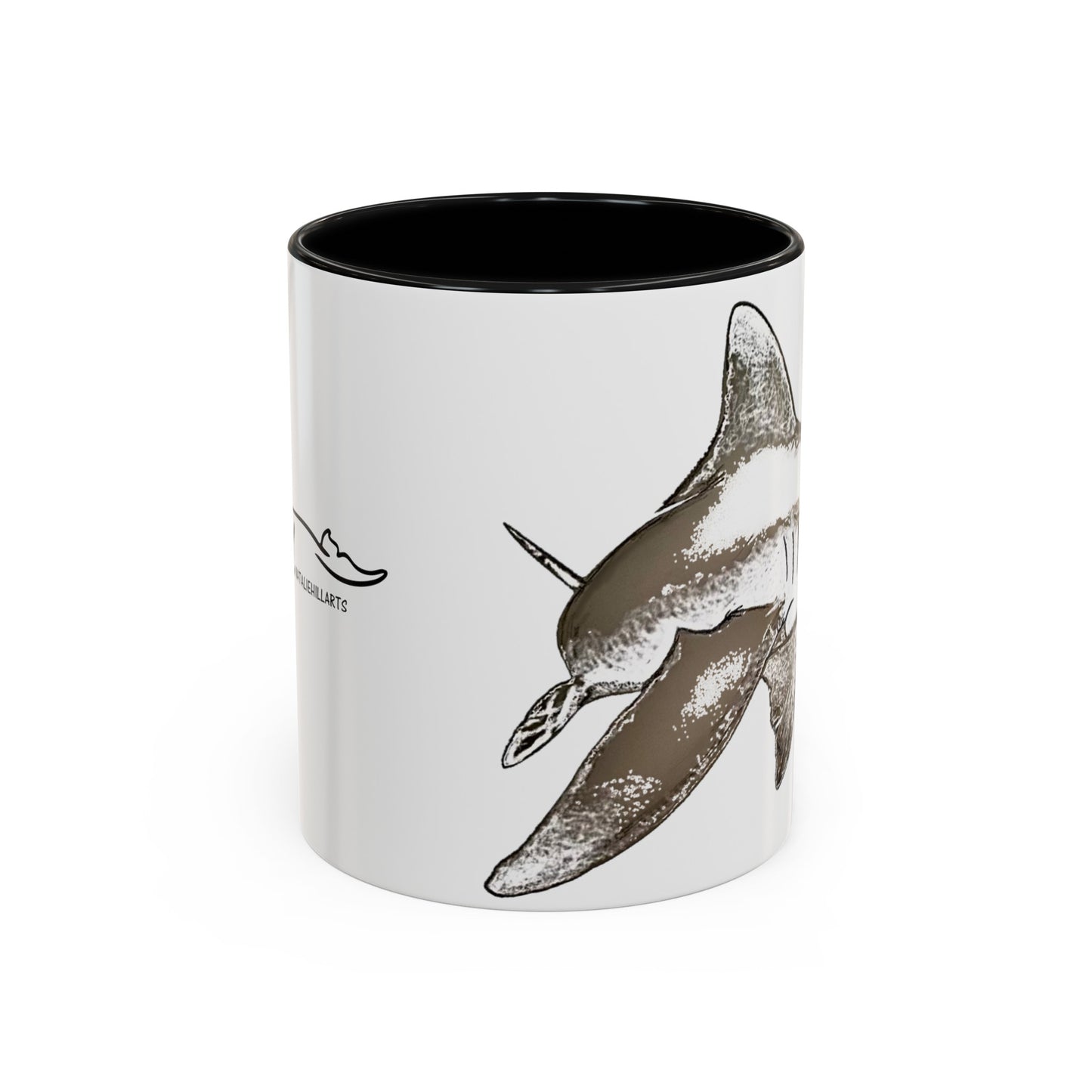 Oceanic Whitetip Shark Accent Coffee Mug, 11oz