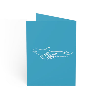 Santa and Dolphin Christmas Greeting Cards (1, 10, 30, and 50pcs)