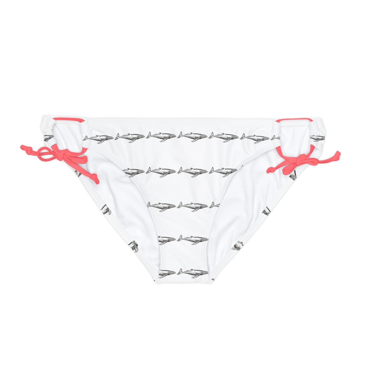 Humpback Whale Loop Tie Side Bikini Bottom (AOP)