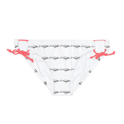 Humpback Whale Loop Tie Side Bikini Bottom (AOP)