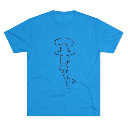 Hammerhead Shark Unisex Tri-Blend Crew Tee