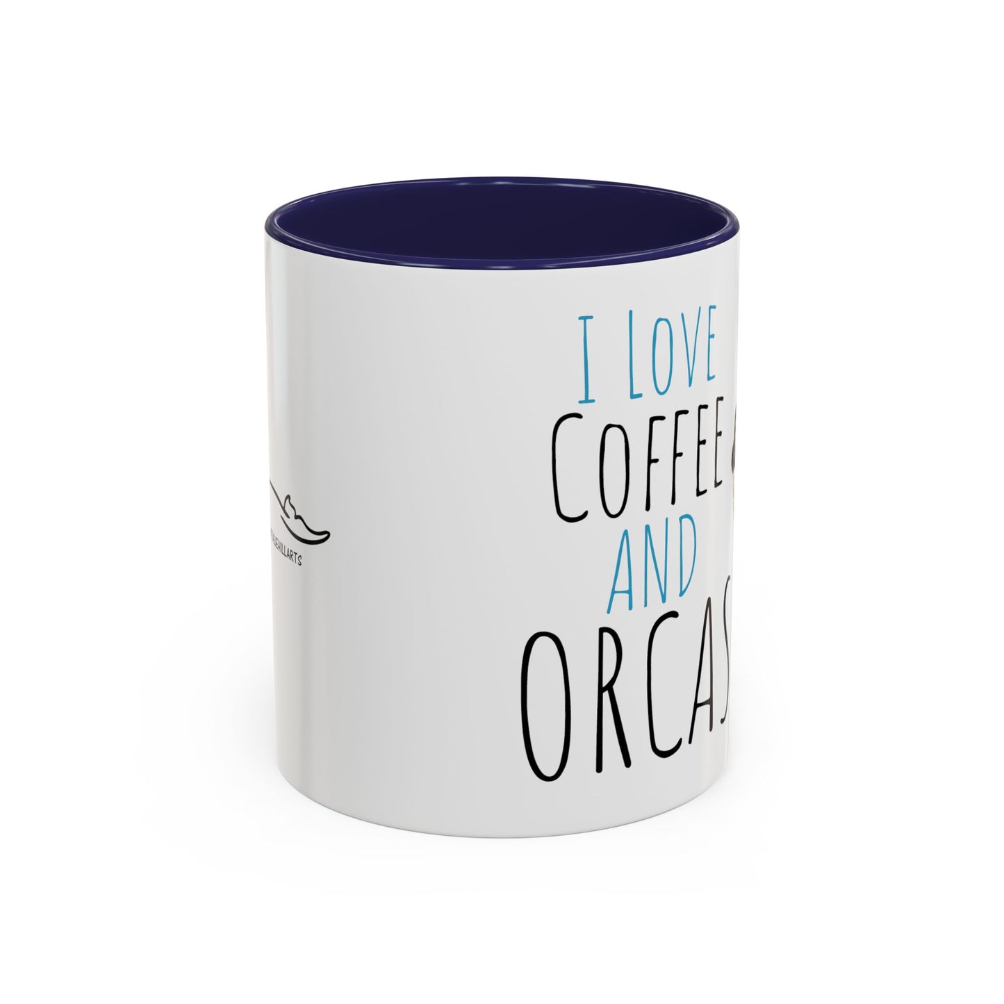 I Love Coffee and Orcas Accent Coffee Mug 11 oz