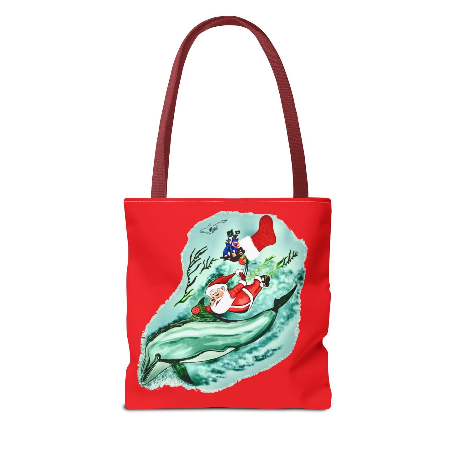 Deep Dive Delivery Santa Clause Tote Bag (AOP)