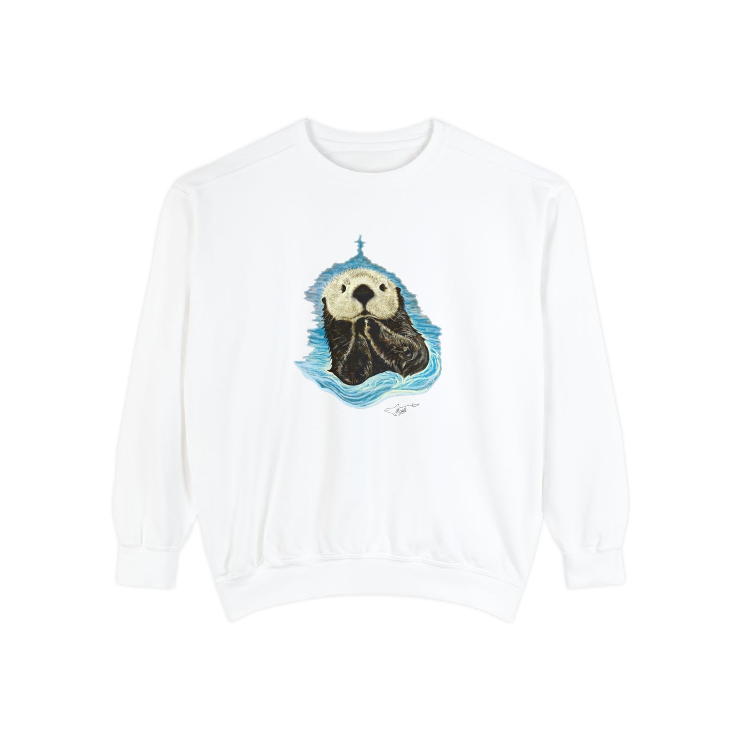 Sea Otter Colored Unisex Garment-Dyed Sweatshirt