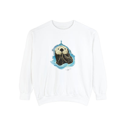 Sea Otter Colored Unisex Garment-Dyed Sweatshirt