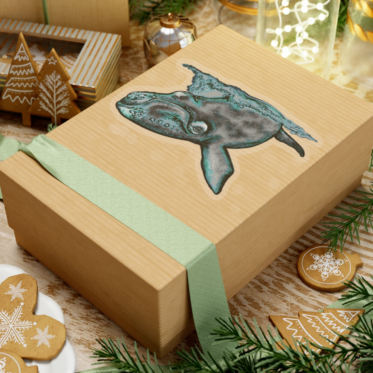 North Atlantic Right Whale Kiss-Cut Stickers