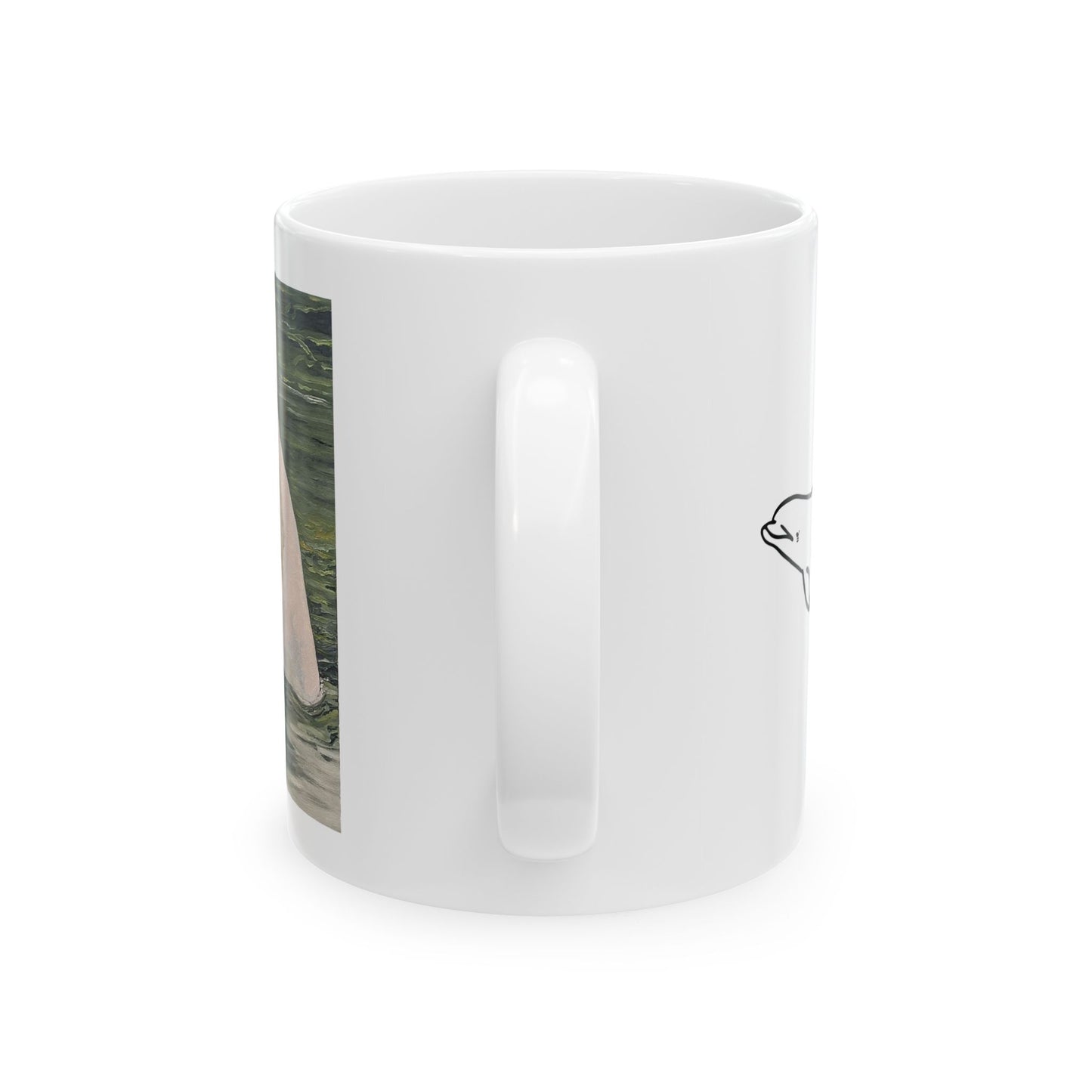 Beluga Whale Green Hughes Ceramic Mug 11oz