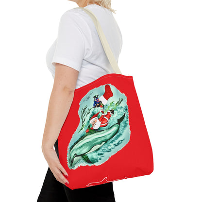 Deep Dive Delivery Santa Clause Tote Bag (AOP)