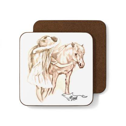 Little Cowgirl Hardboard Back Coaster