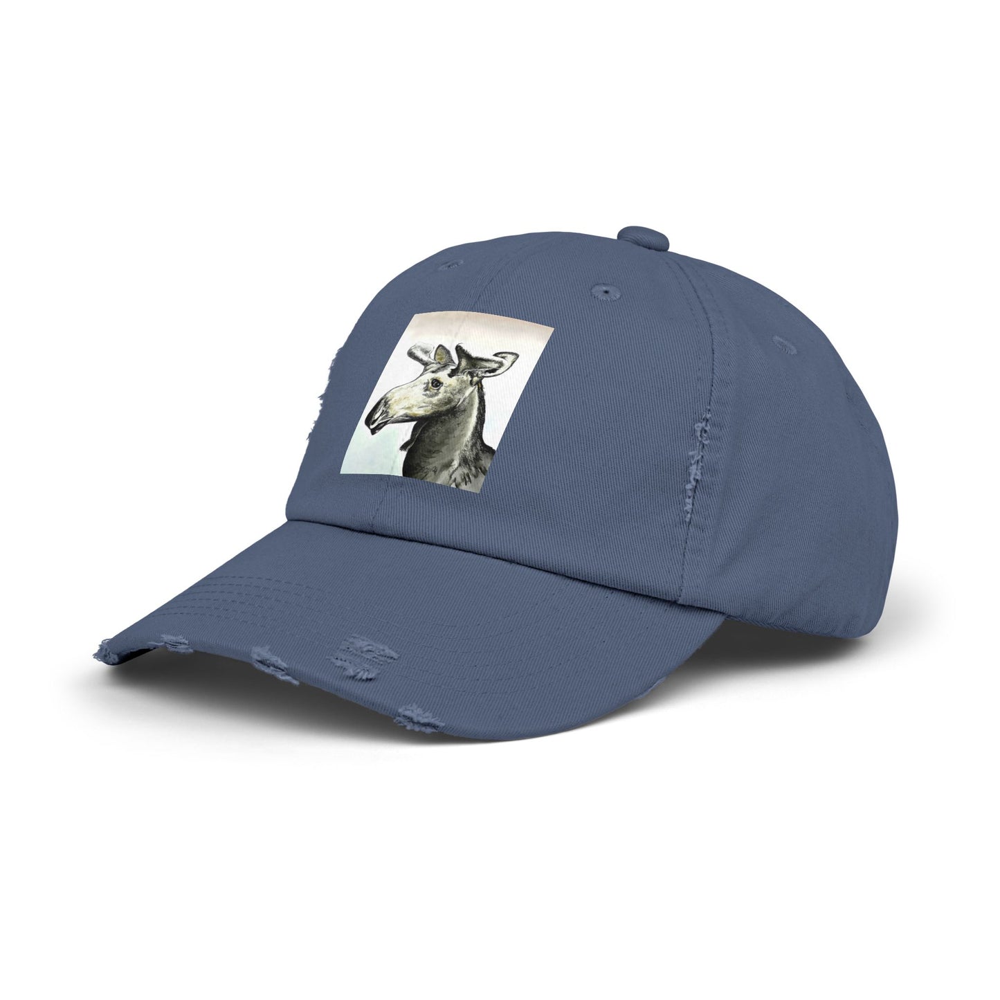 Moose Unisex Distressed Cap