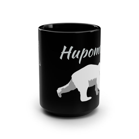 Hupomone Polar Bear Black Mug, 15oz