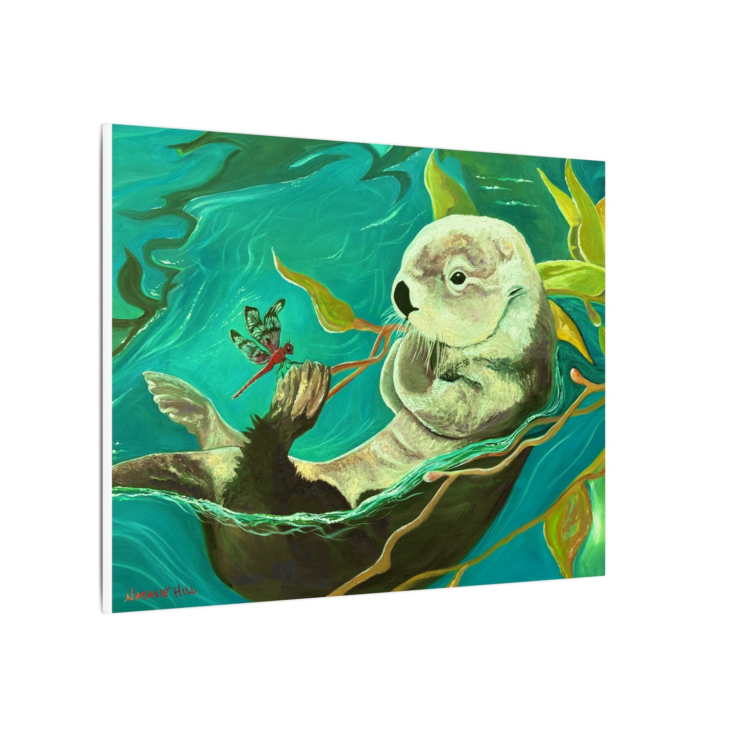 Otterly Transformed Matte Canvas, Oil Painting Print Stretched, 0.75"