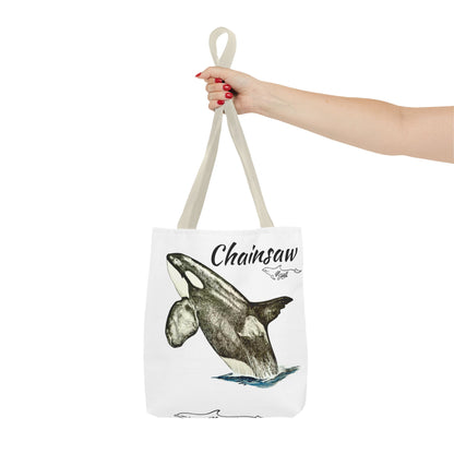 Biggs Killer Whale Chainsaw Tote Bag (AOP)