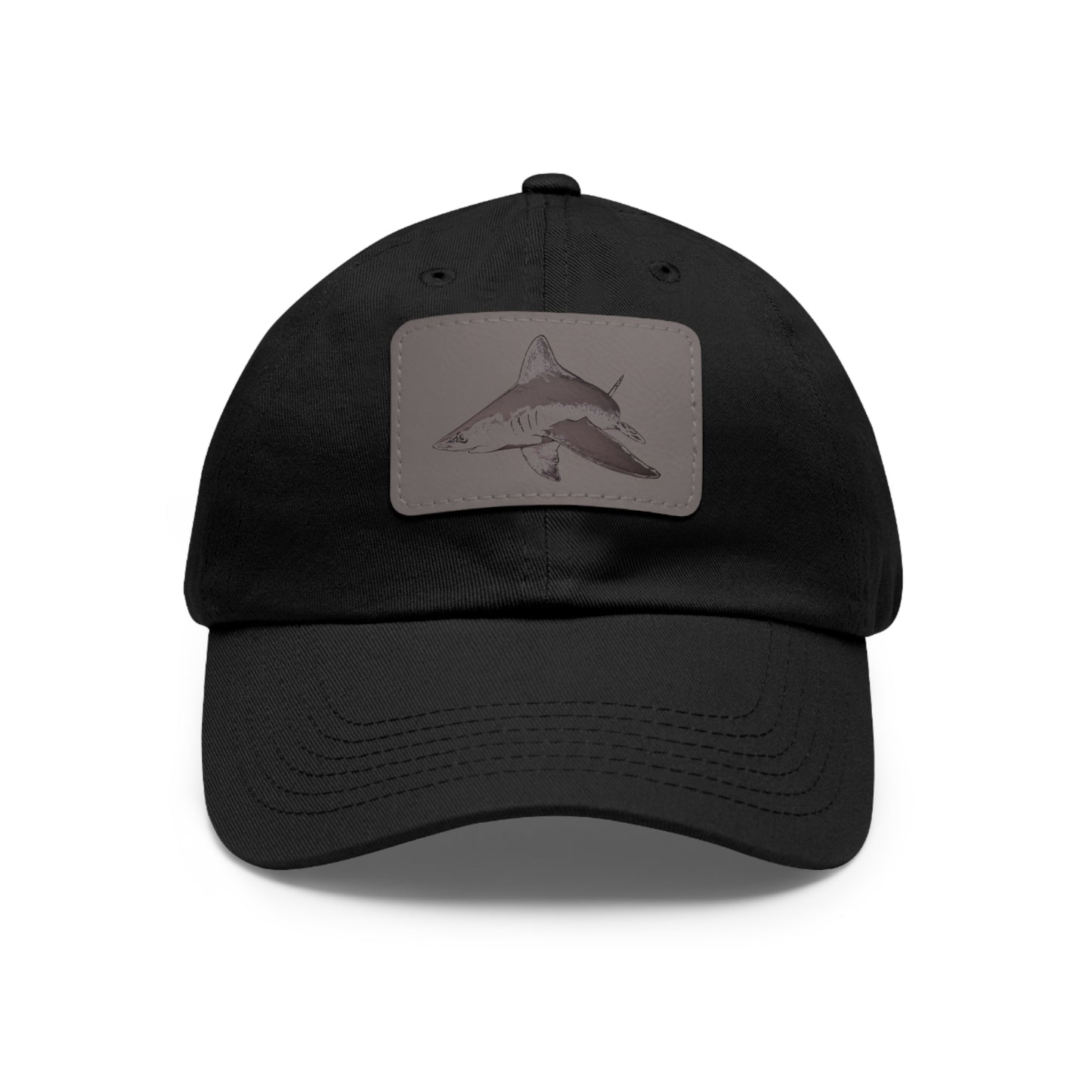 Mako Shark Hat with Leather Patch (Rectangle)