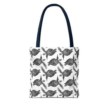 Sea Turtle Tote Bag White(AOP)