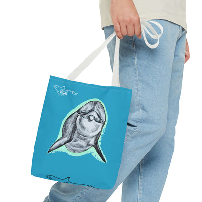 Curious Dolphin Tote Bag (AOP)