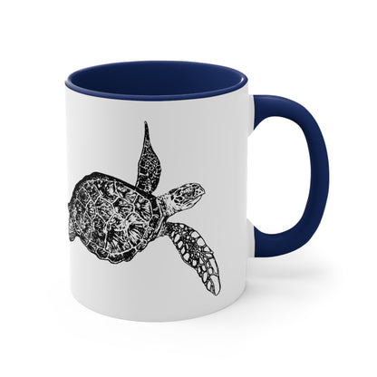 Sea Turtle Accent Coffee Mug, 11oz