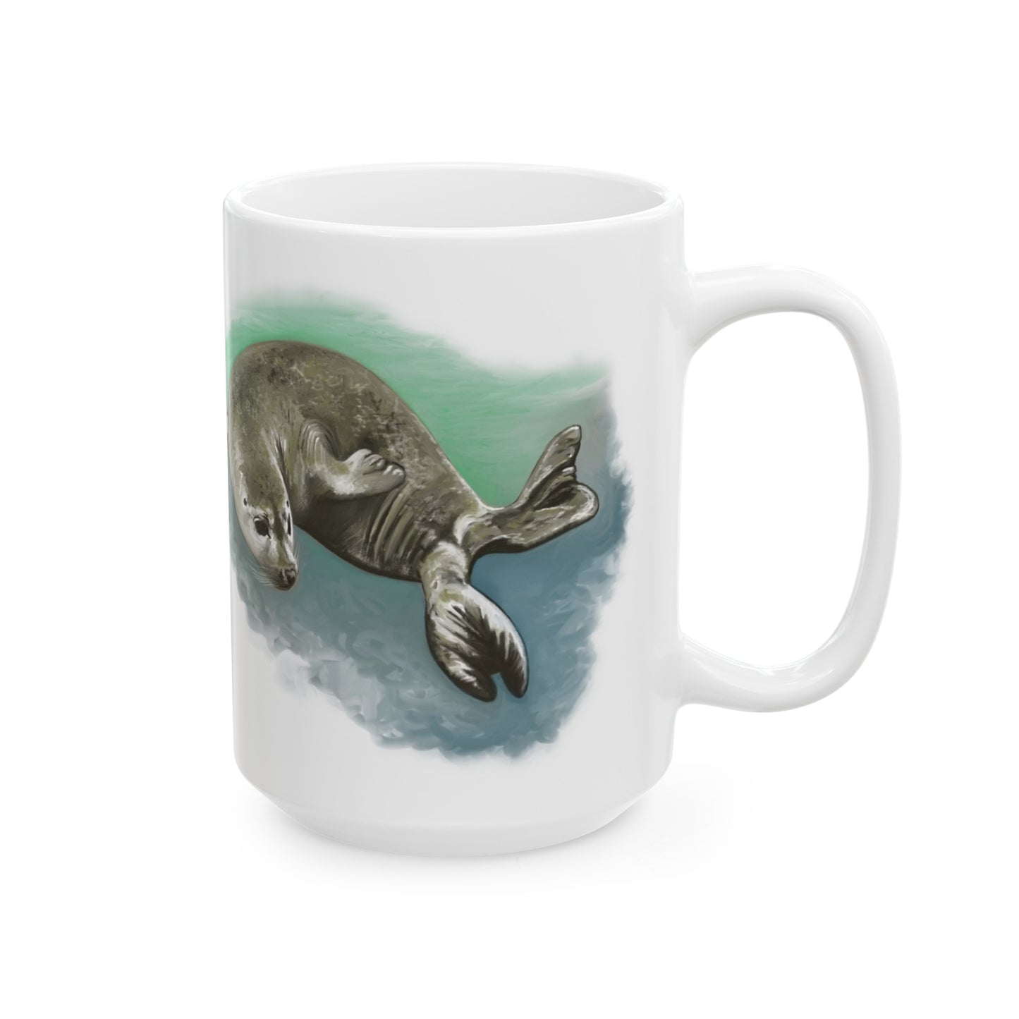 Harbor Seal Ceramic Mug, (11oz, 15oz)