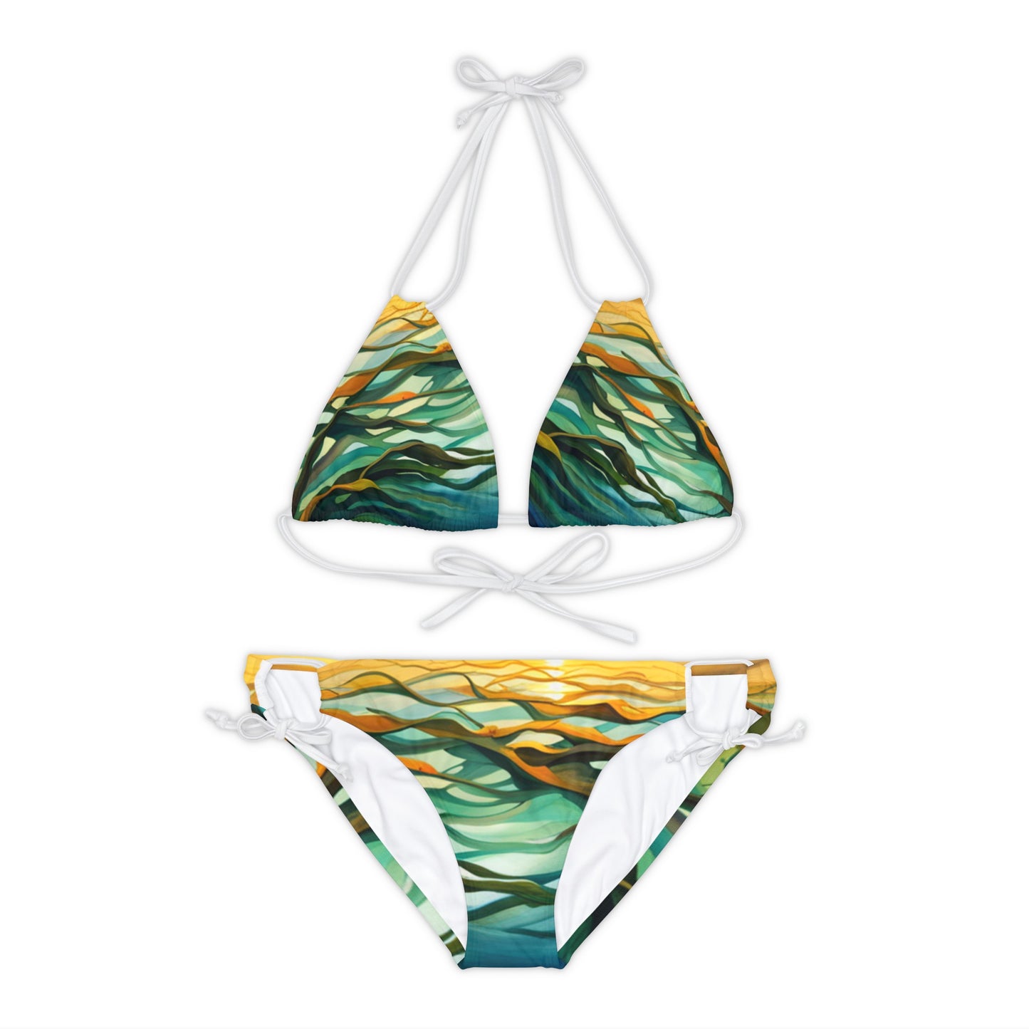 Sea Tangle Strappy Bikini Set (AOP)