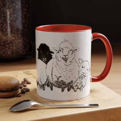 Get In The Heard Sheep Accent Coffee Mug (11, 15oz)