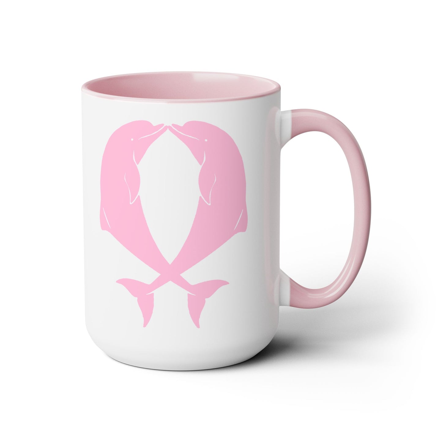 Breast Cancer Awareness Two-Tone Coffee Mugs, 15oz