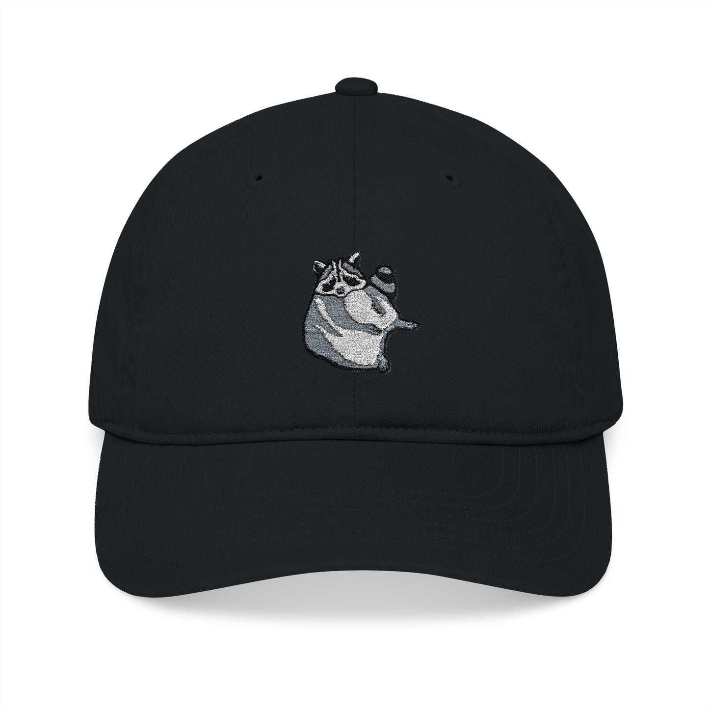 Raccoon Organic Baseball Cap (Embroidery)